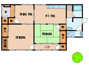 梅本貸家の物件間取画像